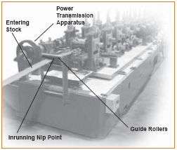 Infeed Area of a Roll-Forming Machine