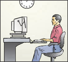 Maintain straight wrist postures.