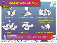 Poster illustrating proper handwashing