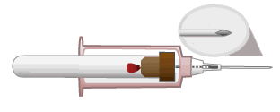 (Figure 4) Blunt-Tipped Blood Drawing Needles. Blood collection tube and blood drawing syringe. - Accessibility Assistance: Contact the OSHA Directorate of Technical Support and Emergency Management at 202-693-2300 for assistance accessing figures and illustrations.