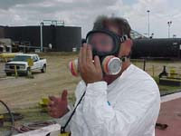 Figure 25: Part of respiratory fit test prior to entry