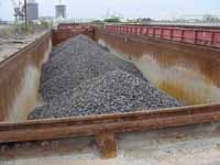 Figure 8: Bulk material in barge hold