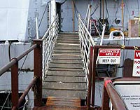 Figure 5: Gangway kept clear for easy egress from vessel