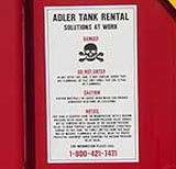 Figure 5: Cleaning equipment tank (ADLER) containing flammable liquids