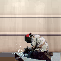 Figure 4: Illustration of worker scrapping ship