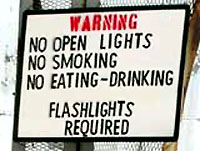 Figure 2: Warning sign - No eating, drinking or smoking