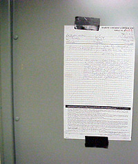 Figure 9: Marine Chemist certificate posted near the work area