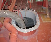 Figure 7: Continuous exhaust ventilation in a confined space