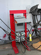 Figure 2: Portable distribution panel, "spider box" used to supply temporary electrical power