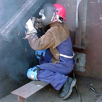 Figure 10: Welder with protective clothing