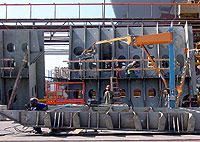 Figure 10: Access ladder within one foot of scaffold platform