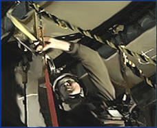 Photo courtesy of OSHA.  This picture shows a rope walker.