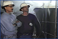 Photo courtesy of OSHA.  Account for the possibility that other shipyard workers may use the staging.