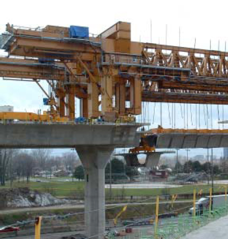 Figure 3: Launching Gantry with Suspended Segments