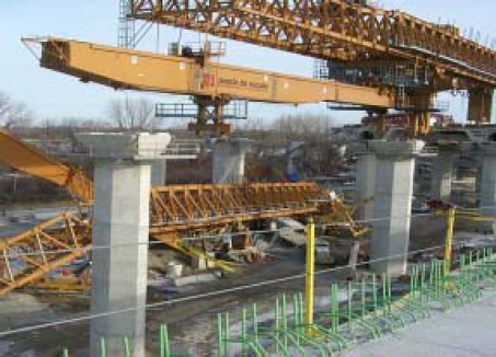 Figure 4: View of the Launching Gantries after the Accident
