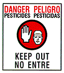 Pesticide Warning Sign