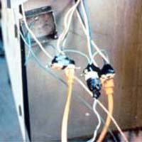 Improper Use of Extension and Flexible Cords. Improperly wired and potentially dangerous use of extension cords - no GCFI