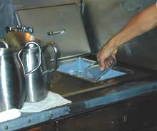 Do not use a glass to scoop ice