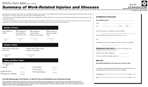 OSHA's Form 300A