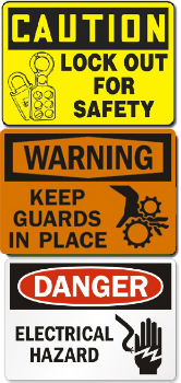lockout/tagout, machine guarding and electrical hazards