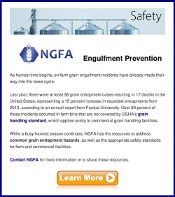 NGFA grain engulfment safety alert