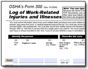 OSHA Recorkeeping Form 300a