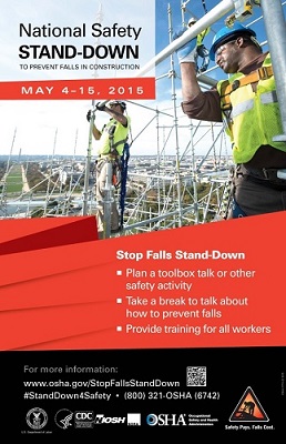 National Safety Stand-Down to Prevent Falls in Construction
