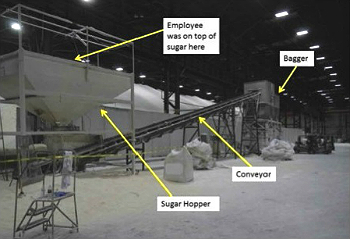 Hopper-conveyor-bagger system