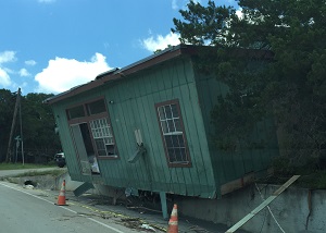 Flood damage near Austin, Texas.