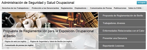 Spanish home page screenshot