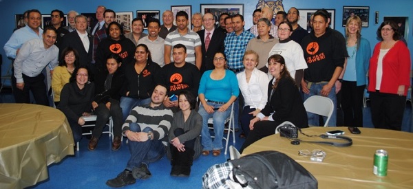 OSHA's Dr. David Michaels with the participants of the Spanish-language safety training held at the USW's Tony Mazzocchi Center for Health, Safety and Environmental Education