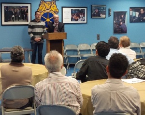 Dr. David Michaels addresses participants at a Jan. 9 Spanish-language safety training in New York City