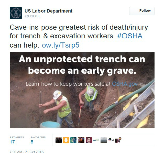 Trenching safety tweet