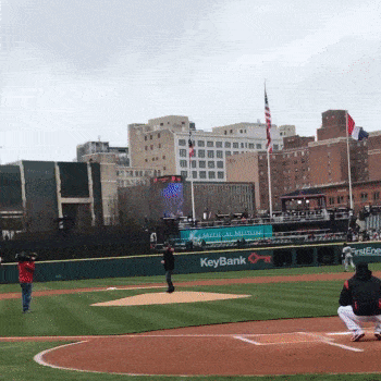 Thirteen-year-old Gerardo &ldquo;Junior&rdquo; Juarez &ndash; whose father, Jerry, was fatally injured at work &ndash; threw out the first pitch at the Cleveland Indians game held on Workers Memorial Day
