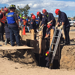 Photo of trenching rescue
