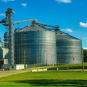 Photograph of a grain bin