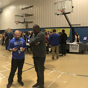 Photograph of high school safety event