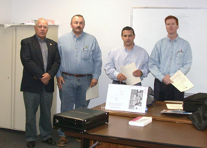 (from left to right): Ronald E. Morin, OSHA Region I Springfield, Massachusetts Area Director; Steve Lytwyn, Daniel O'Connell's Sons; Frank Payeur, Eastern General Contractors, Inc.; and Mark Frechette, Fontaine Bros., Inc. pose after signing the Alliance.