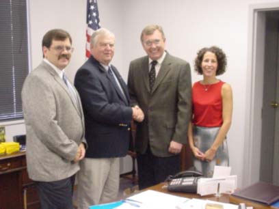 From Left to Right: Joseph R. Roesler, Compliance Assistance Specialist OSHA; Joel R. Holley Jr., Executive Director NEFSC; James D. Borders, Area Director OSHA; Shana R. Harvey, Director of Marketing NEFSC