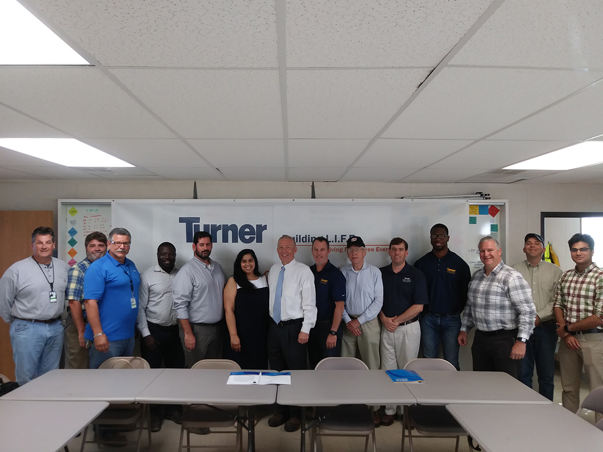 Turner Construction Company and OSHA staff after the Partnership signing ceremony.