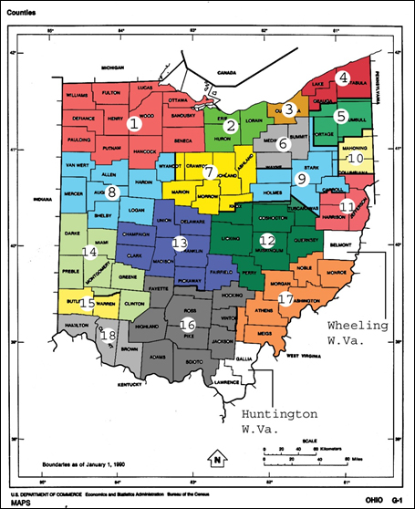 Figure 1 Ohio IBEW Jurisdictional Map