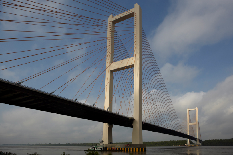 Photograph of the John James Audubon Bridge at Completion
