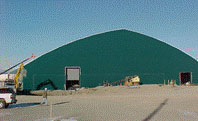 AMWTF Project, December 12, 2000 (Fabric Structure): The structure erected over the monolithic concrete slab.