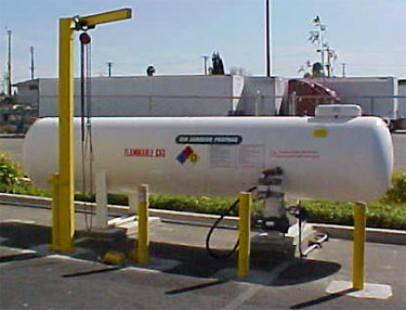 1,500 gallon bulk liquid propane tank