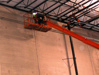 Inside of the facility of the Lowe's Regional Distribution Center Construction project