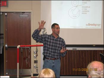 A four-hour rigging class for both Compliance Officers and Lathrop/Turner arena project partners was conducted. OSP contractors that attended included: OCP Construction, Lathrop/Turner Corp., Henry Gurtzweiler and Mosser Construction.