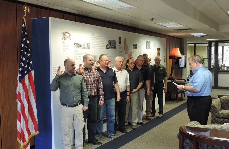 SGE Training Class Oath of Office ceremony on April 14, 2016.