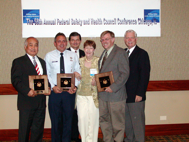 OSHA Region I 2003 FSHC Award Winners with Assistant Secretary John L. Henshaw, and Deputy Assistant Secretary R. Davis Layne