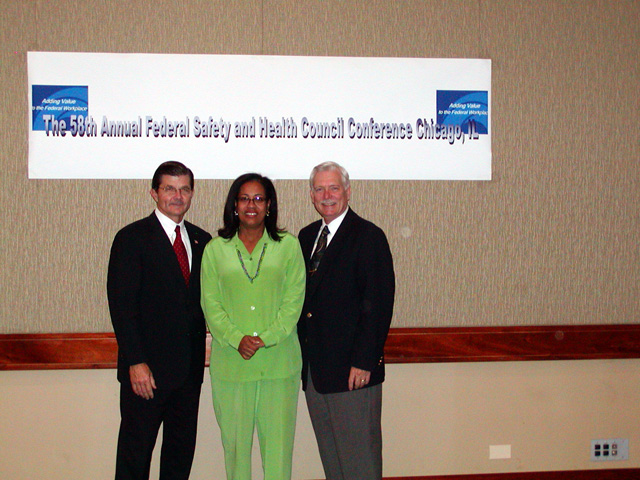 2003 FSHC Award Winner with Assistant Secretary John L. Henshaw, and Deputy Assistant Secretary R. Davis Layne.