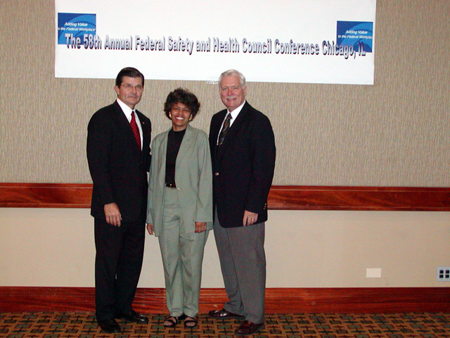 2003 FSHC Award Winner with Assistant Secretary John L. Henshaw, and Deputy Assistant Secretary R. Davis Layne.
